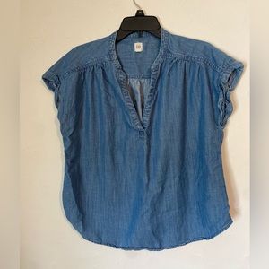 Gap Short Sleeve Popover Shirt in TENCEL